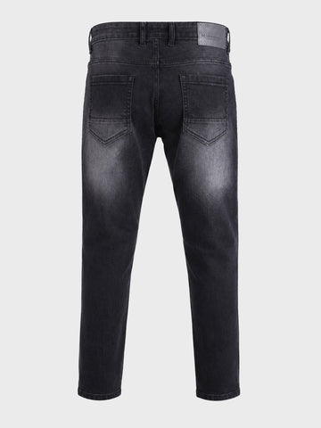 Men's Black Slim Fit Solid Casual Jeans