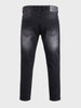 Men's Black Slim Fit Solid Casual Jeans