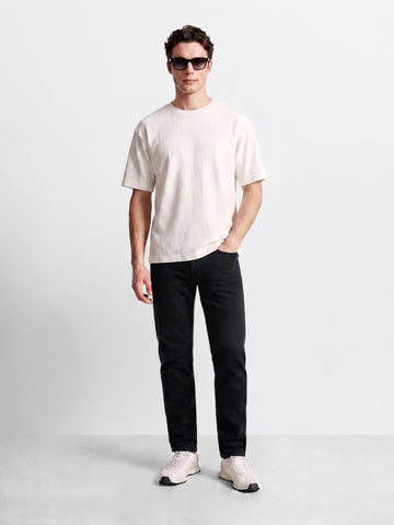 Men's Black Slim Fit Solid Casual Jeans