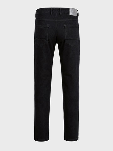 Men's Black Slim Fit Solid Casual Jeans