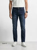 Men's Blue Slim Fit Solid Casual Jeans