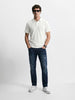 Men's Blue Slim Fit Solid Casual Jeans
