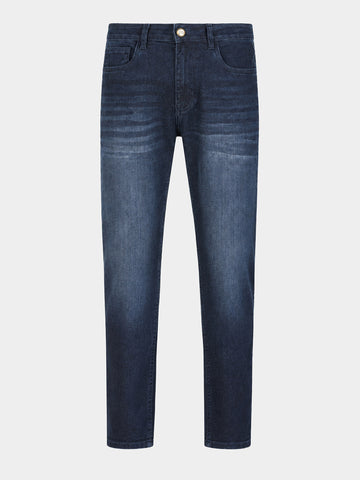 Men's Blue Slim Fit Solid Casual Jeans