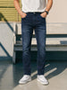 Men's Blue Slim Fit Solid Casual Jeans