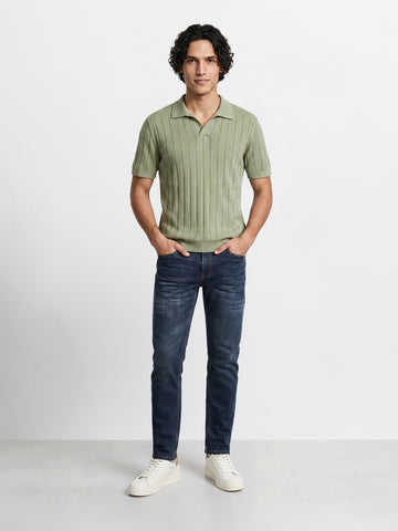Men's Blue Slim Fit Solid Casual Jeans