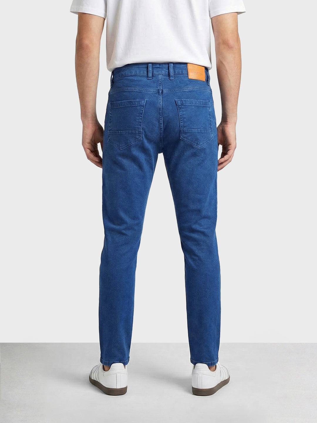 Men's Blue Slim Fit Solid Casual Jeans