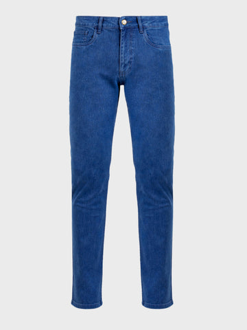 Men's Blue Slim Fit Solid Casual Jeans