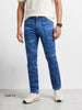 Men's Blue Slim Fit Solid Casual Jeans