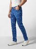 Men's Blue Slim Fit Solid Casual Jeans