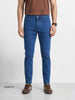 Men's Blue Slim Fit Solid Casual Jeans