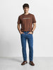 Men's Blue Slim Fit Solid Casual Jeans