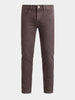 Men's Brown Slim Fit Solid Casual Jeans