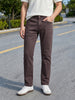 Men's Brown Slim Fit Solid Casual Jeans