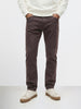 Men's Brown Slim Fit Solid Casual Jeans