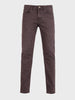 Men's Brown Slim Fit Solid Casual Jeans
