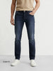 Men's Blue Slim Fit Solid Casual Jeans