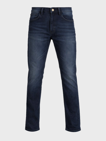 Men's Blue Slim Fit Solid Casual Jeans