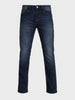 Men's Blue Slim Fit Solid Casual Jeans