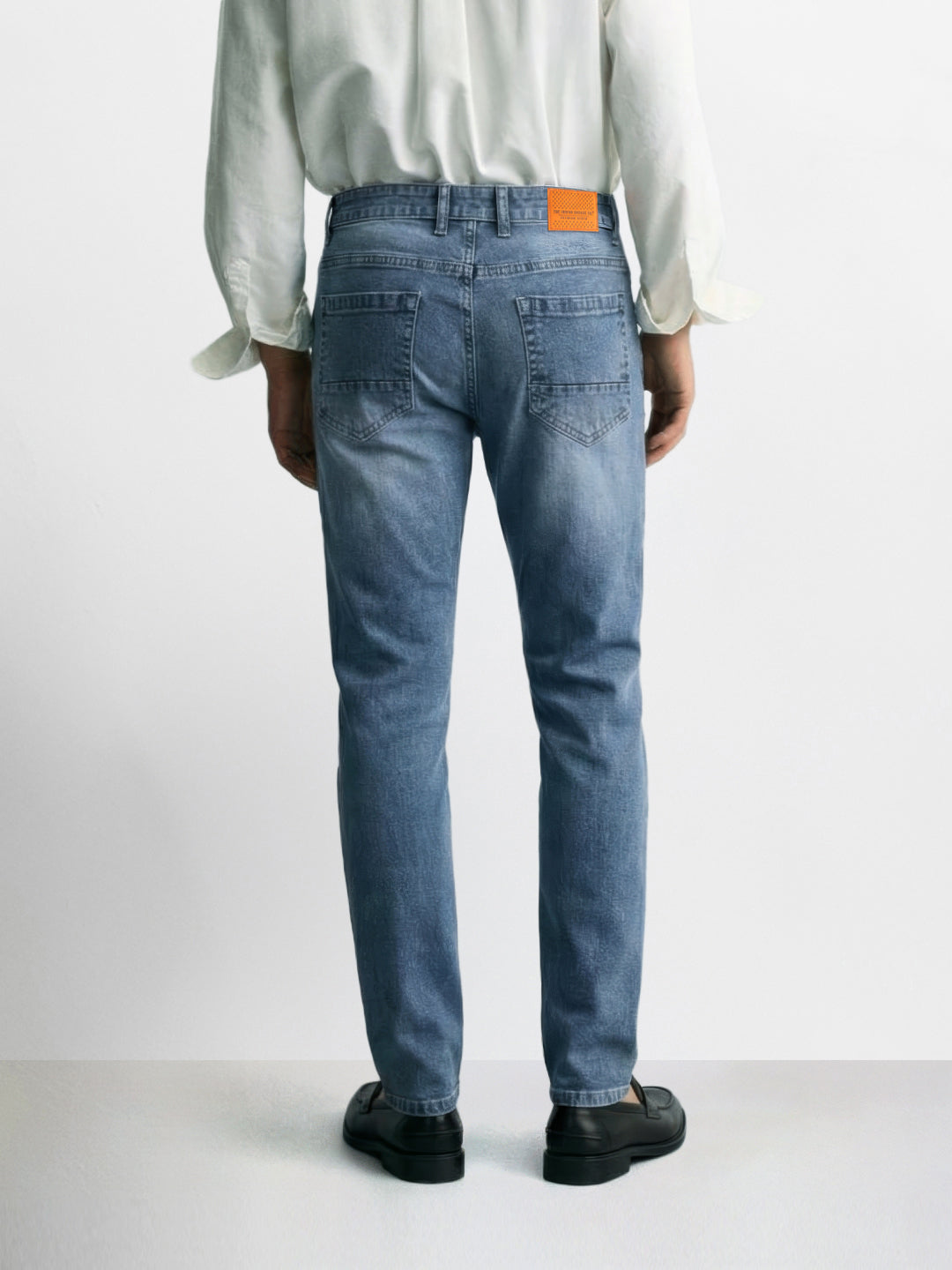 Men's Blue Slim Fit Solid Casual Jeans