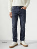 Men's Blue Slim Fit Solid Casual Jeans