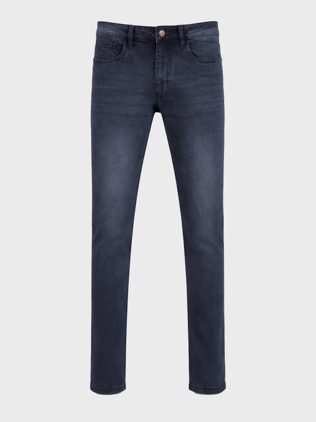 Men's Blue Slim Fit Solid Casual Jeans
