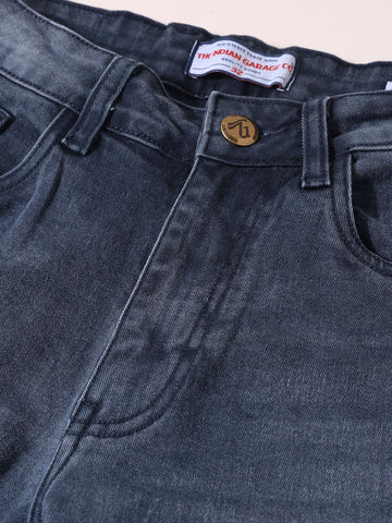 Men's Blue Slim Fit Solid Casual Jeans