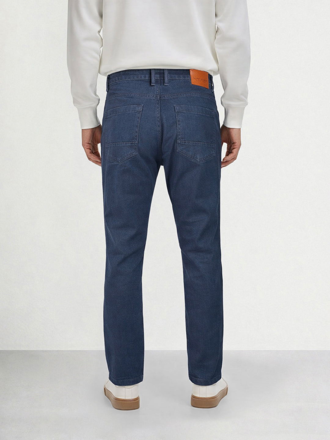 Men's Blue Slim Fit Solid Casual Jeans