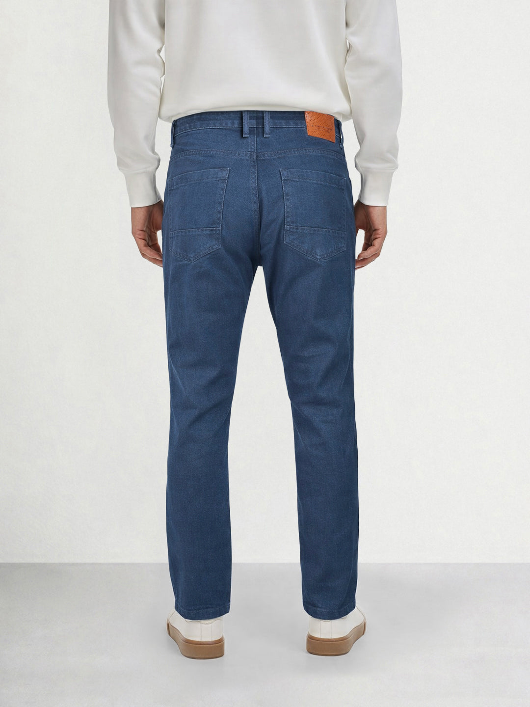 Men's Blue Slim Fit Solid Casual Jeans