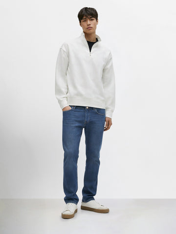 Men's Blue Slim Fit Solid Casual Jeans