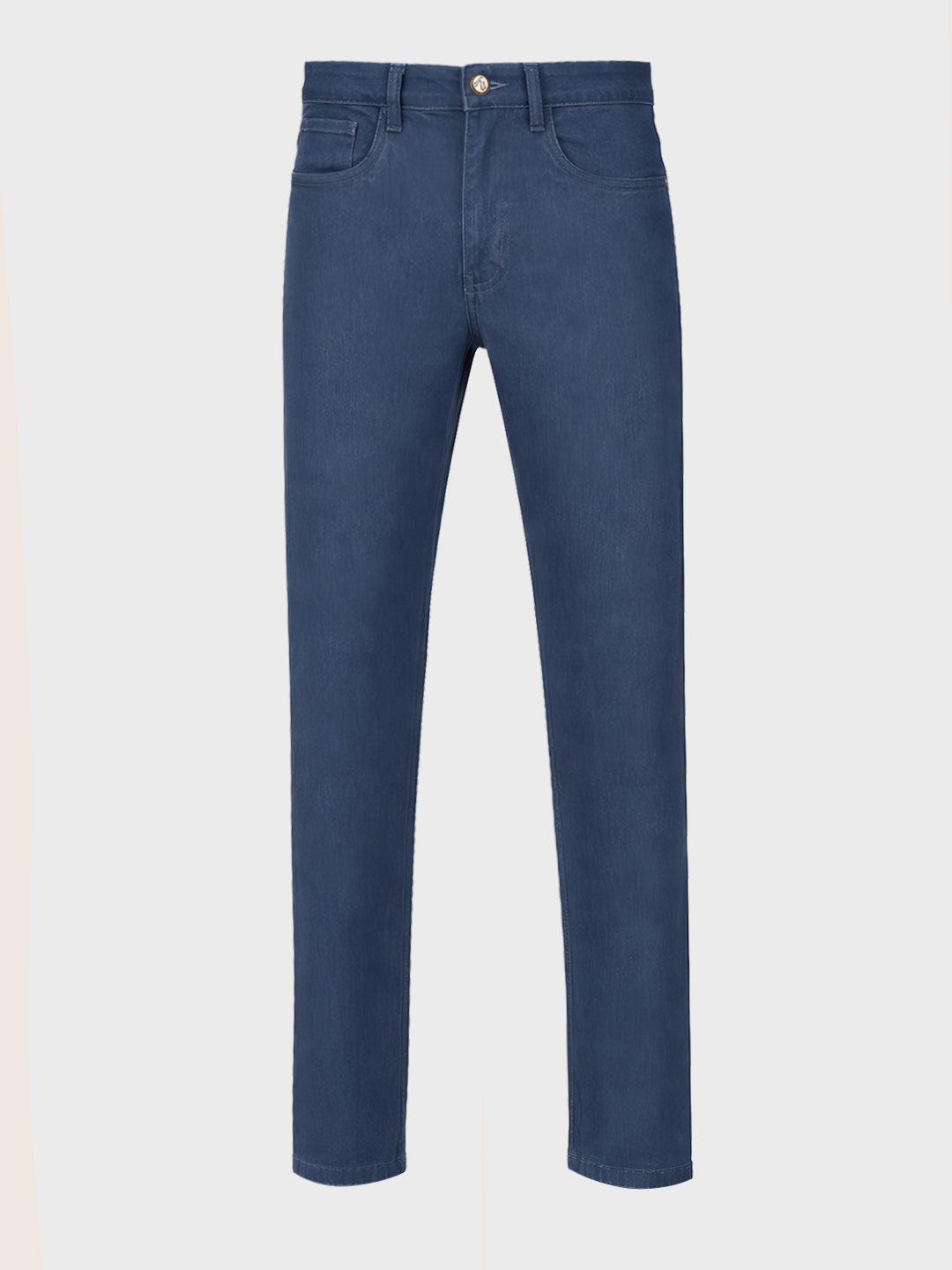 Men's Blue Slim Fit Solid Casual Jeans