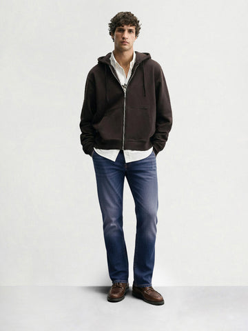 Men's Blue Slim Fit Solid Casual Jeans