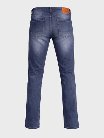 Men's Blue Slim Fit Solid Casual Jeans