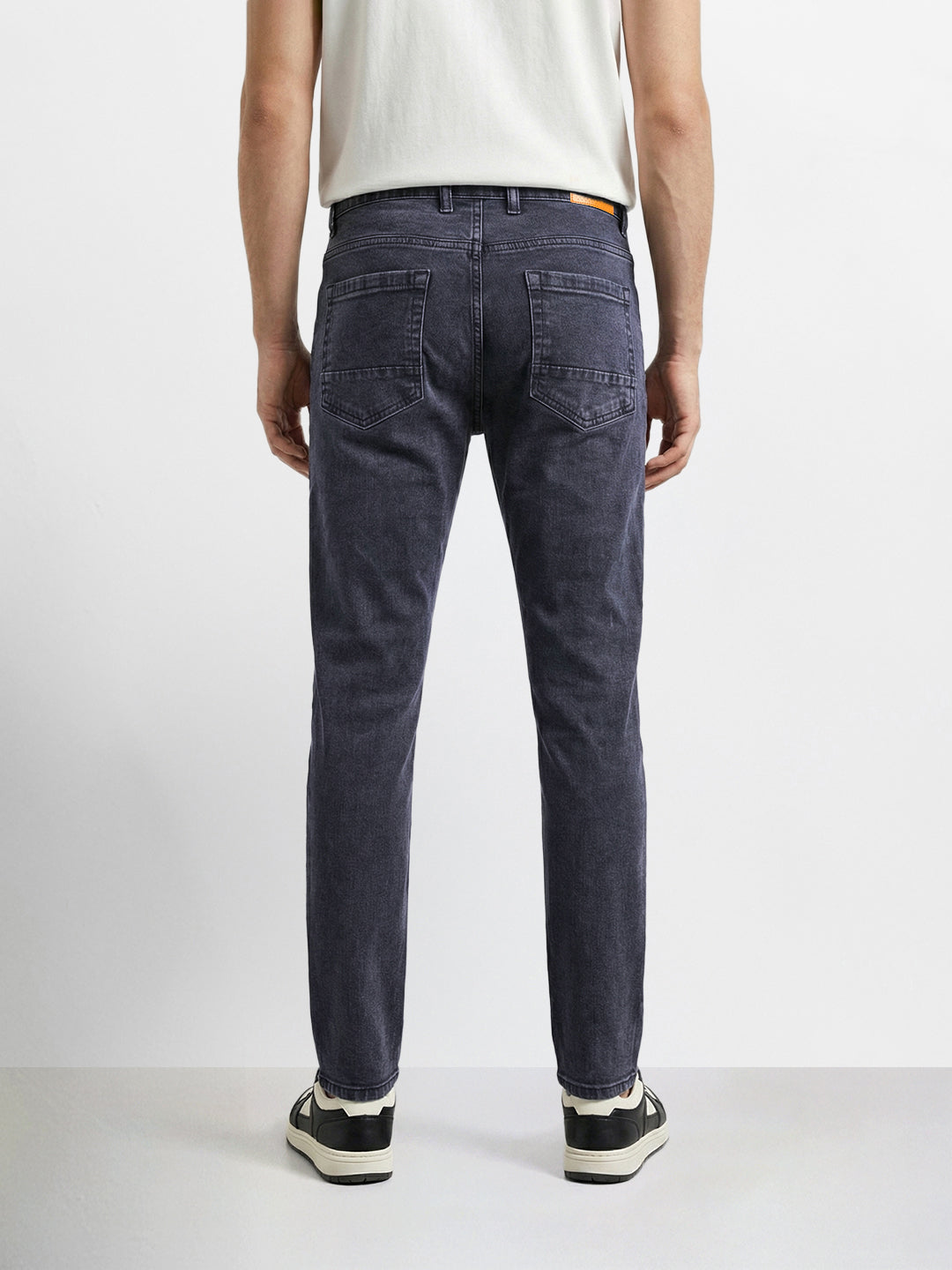 Men's Black Slim Fit Solid Casual Jeans