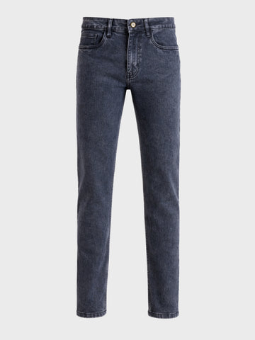 Men's Black Slim Fit Solid Casual Jeans