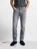 Men's Grey Slim Fit Solid Casual Jeans