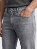 Men's Grey Slim Fit Solid Casual Jeans