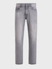 Men's Grey Slim Fit Solid Casual Jeans