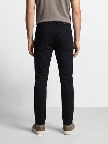 Men's Black Slim Fit Solid Casual Jeans