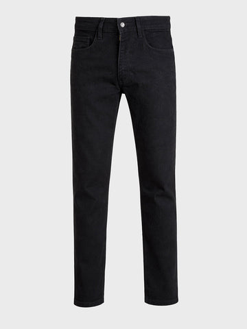 Men's Black Slim Fit Solid Casual Jeans