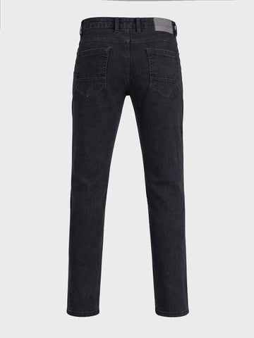 Men's Black Slim Fit Solid Casual Jeans