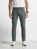 Men's Olive Slim Fit Solid Casual Jeans