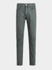 Men's Olive Slim Fit Solid Casual Jeans