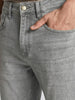 Men's Grey Slim Fit Solid Casual Jeans