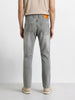 Men's Grey Slim Fit Solid Casual Jeans