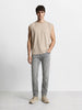 Men's Grey Slim Fit Solid Casual Jeans