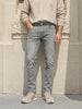 Men's Grey Slim Fit Solid Casual Jeans