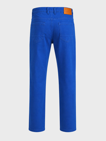 Men's Blue Slim Fit Solid Casual Jeans