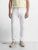 Men's White Slim Fit Solid Casual Jeans