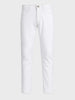 Men's White Slim Fit Solid Casual Jeans