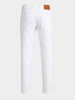 Men's White Slim Fit Solid Casual Jeans